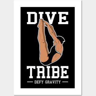 Girls Diving Dive Tribe Springboard Platform Diver Posters and Art